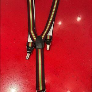 Stylish Black and Green Suspenders